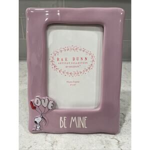 BE MINE 4X6 Vertical Photo Frame Purple Rae Dunn Peanuts Snoopy Valentine's Love